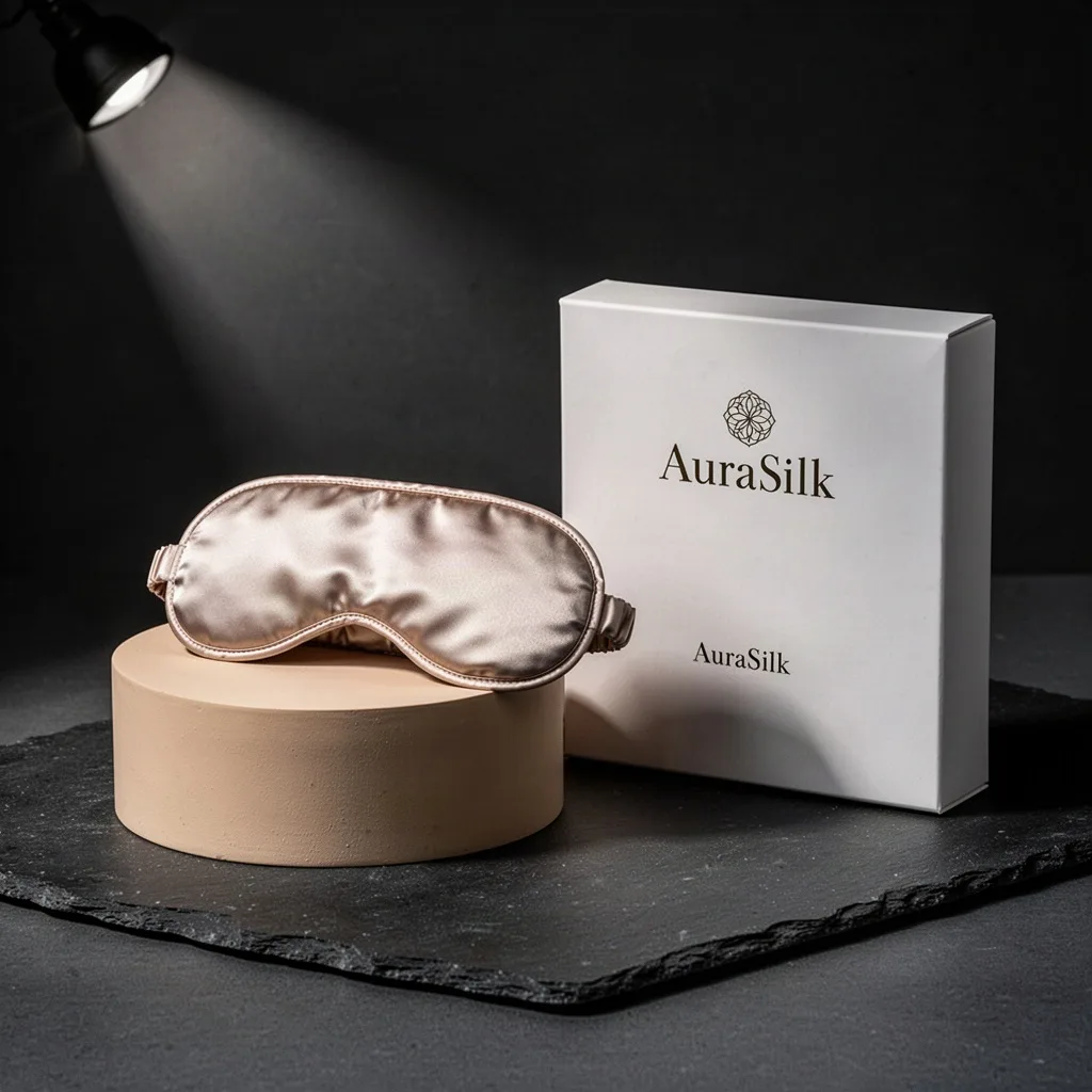 Копринена маска за сън AuraSilk Pure